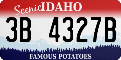 ID license plate 3B4327B