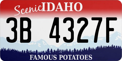 ID license plate 3B4327F
