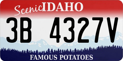 ID license plate 3B4327V