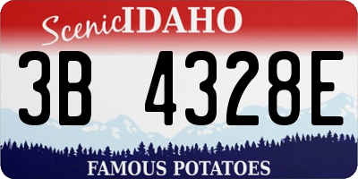 ID license plate 3B4328E