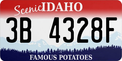 ID license plate 3B4328F