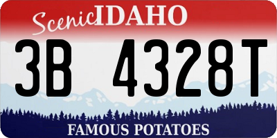 ID license plate 3B4328T