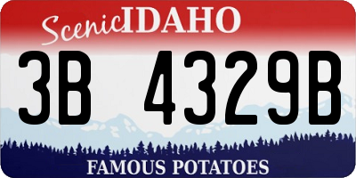 ID license plate 3B4329B