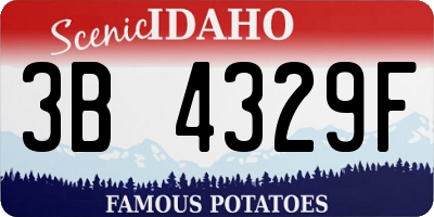 ID license plate 3B4329F