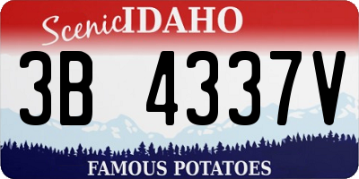 ID license plate 3B4337V