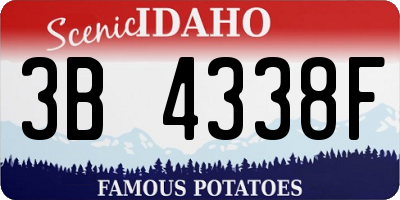ID license plate 3B4338F