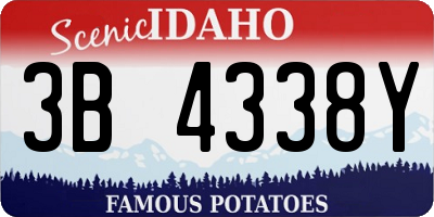 ID license plate 3B4338Y