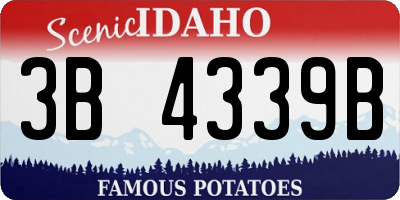 ID license plate 3B4339B