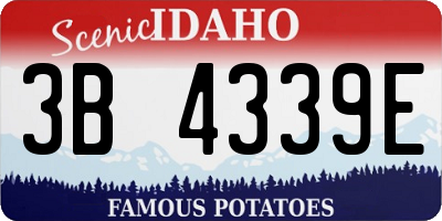 ID license plate 3B4339E