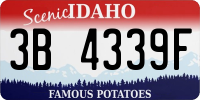 ID license plate 3B4339F