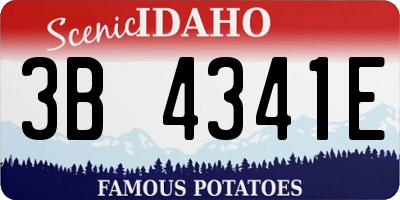 ID license plate 3B4341E