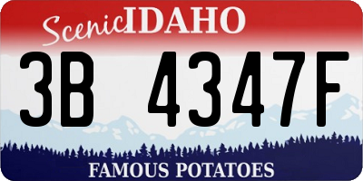ID license plate 3B4347F