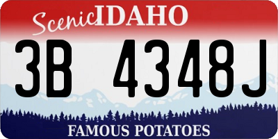 ID license plate 3B4348J