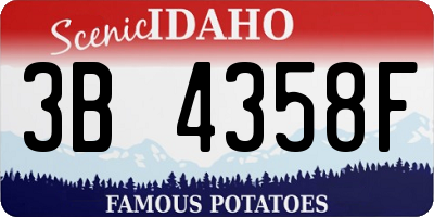 ID license plate 3B4358F