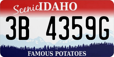 ID license plate 3B4359G