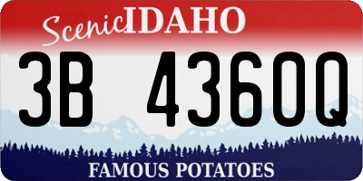 ID license plate 3B4360Q