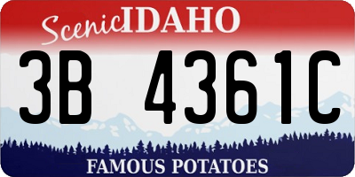 ID license plate 3B4361C