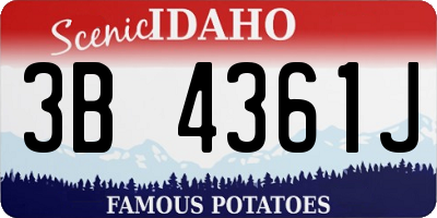 ID license plate 3B4361J