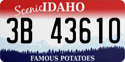 ID license plate 3B4361O