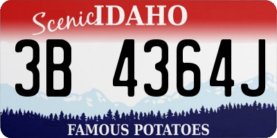 ID license plate 3B4364J