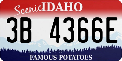 ID license plate 3B4366E