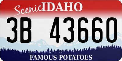 ID license plate 3B4366O