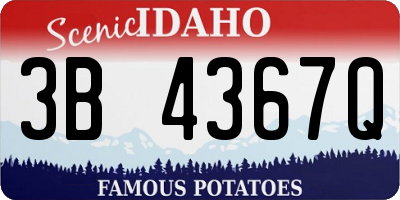 ID license plate 3B4367Q