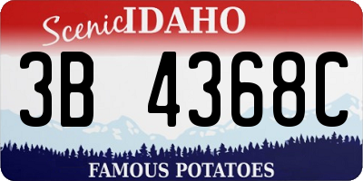 ID license plate 3B4368C
