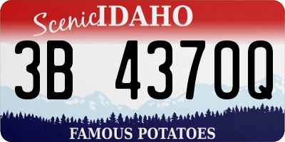 ID license plate 3B4370Q