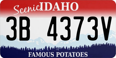 ID license plate 3B4373V