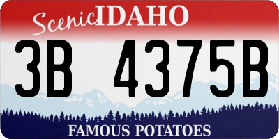 ID license plate 3B4375B