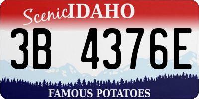 ID license plate 3B4376E