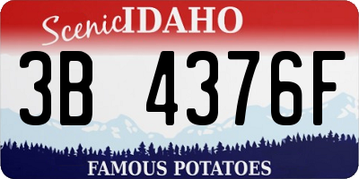 ID license plate 3B4376F