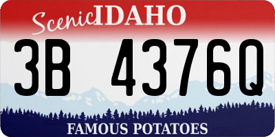 ID license plate 3B4376Q
