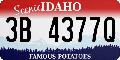 ID license plate 3B4377Q