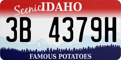 ID license plate 3B4379H