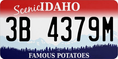 ID license plate 3B4379M