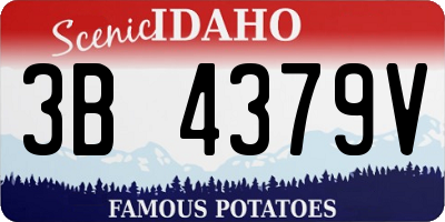 ID license plate 3B4379V