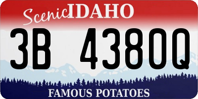 ID license plate 3B4380Q