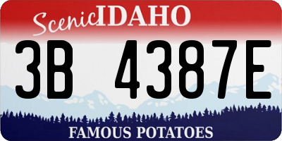 ID license plate 3B4387E