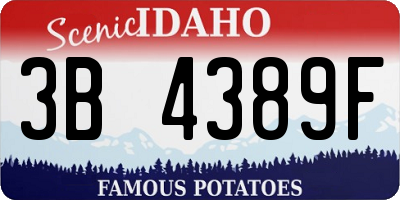 ID license plate 3B4389F