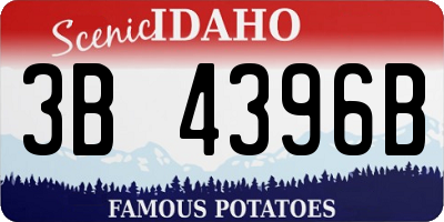 ID license plate 3B4396B