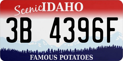 ID license plate 3B4396F