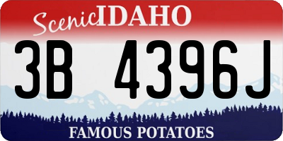 ID license plate 3B4396J