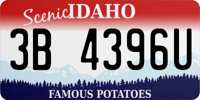 ID license plate 3B4396U