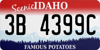ID license plate 3B4399C