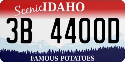 ID license plate 3B4400D