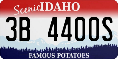 ID license plate 3B4400S
