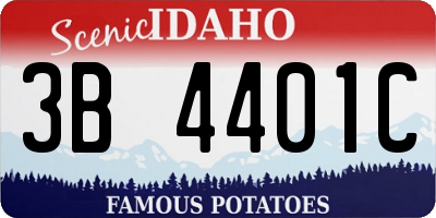 ID license plate 3B4401C