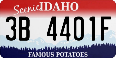 ID license plate 3B4401F